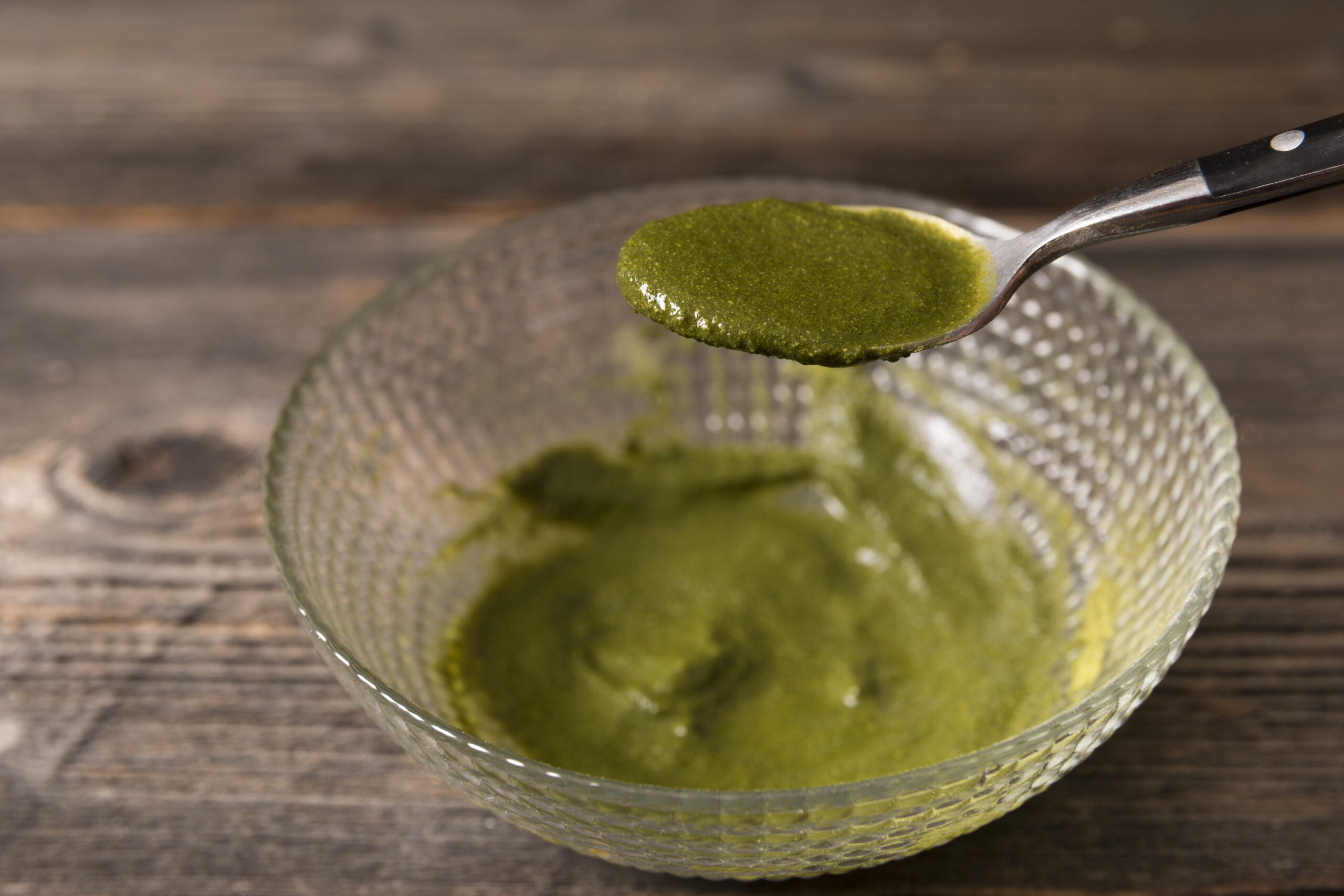 spoon with green sauce bowl scaled